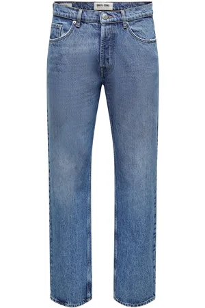 Only & Sons Onsedge Straight Mb 4939 Azg Dnm Noos Bottoms Jeans Relaxed Blue