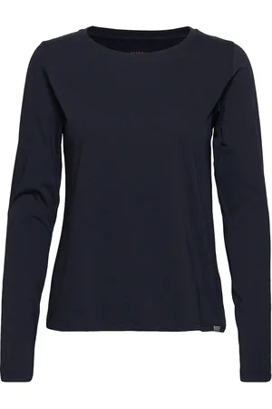 Mads Norgaard Organic Jersey Tenna Tee Fav Tops T-shirts & Tops Long-sleeved Navy