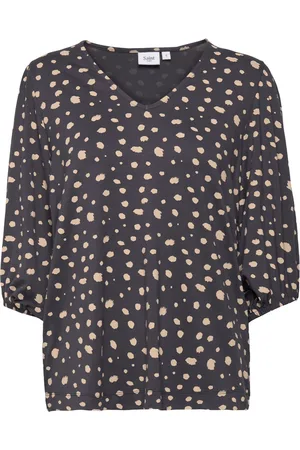 Saint Tropez Minasz V-N Blouse Tops Blouses Long-sleeved Navy