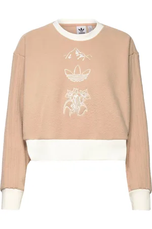 adidas Graphic Polar Fleece Sweatshirt Sport Sweatshirts & Hoodies Sweatshirts Beige