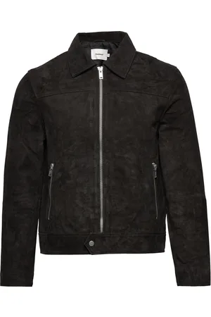 Deadwood Sharpe Suede Designers Jackets Leather Black