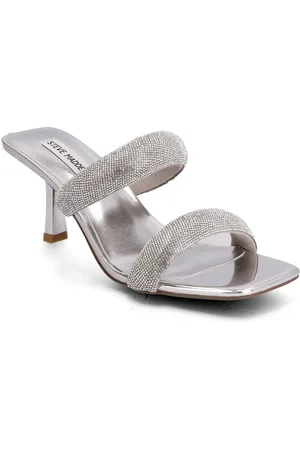 Steve Madden Top-Notch Sandal Sandal Med Hæl Silver