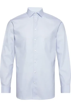 SELECTED Slhslimnathan-Solid Shirt Ls B Tops Shirts Business Blue