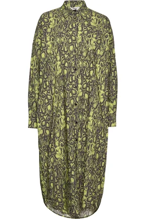 Mads Norgaard Colette Saale Dress Aop Knælang Kjole Green