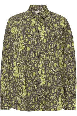 Mads Norgaard Colette Neu Shirt Aop Tops Shirts Long-sleeved Green