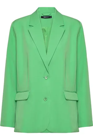 Gina Tricot Jane Blazer Blazers Single Breasted Blazers Green