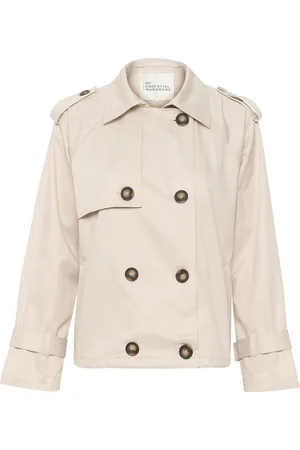 My Essential Wardrobe Miramw Short Trenchcoat Trenchcoat Frakke Cream