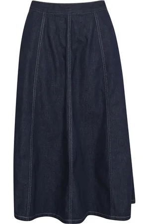 My Essential Wardrobe Malomw 143 Skirt Knælang Nederdel Blue