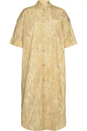 Mads Norgaard Popla Sany Dress Aop Knælang Kjole Cream