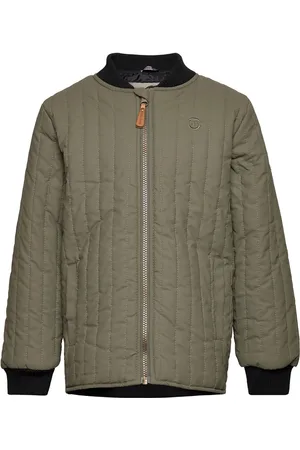 Mikk-Line Duvet Boys Jacket Outerwear Softshells Softshell Jackets Khaki Green