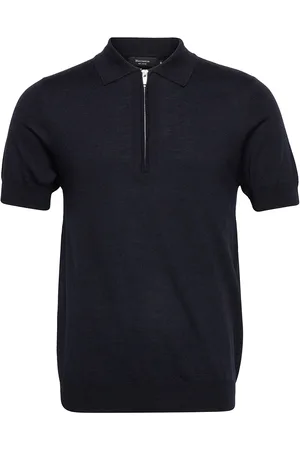 Matinique Mapolo Knit Tops Knitwear Short Sleeve Knitted Polos Blue