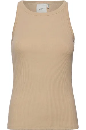 Gestuz Rollagz Sl Top Tops T-shirts & Tops Sleeveless Beige