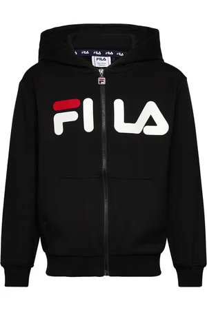 Fila Balge Classic Logo Zip Hoody Sport Sweatshirts & Hoodies Hoodies Black