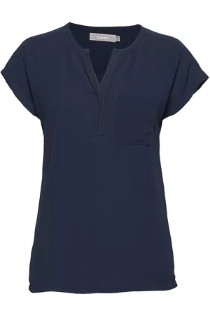 FRANSA Frzawov 2 Blouse Tops T-shirts & Tops Short-sleeved Navy