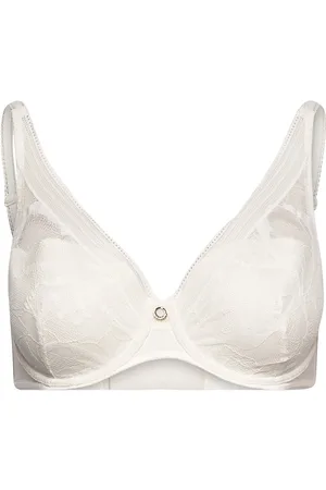 Chantelle True Lace Plunge Spacer Bra Designers Bras & Tops Plunge Bras White