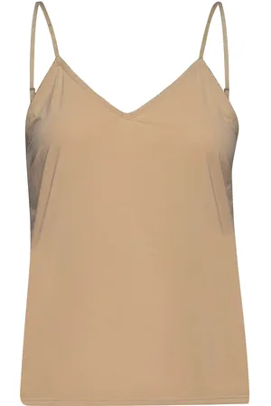 Notes Du Nord Melanie Slip Top Tops T-shirts & Tops Sleeveless Beige