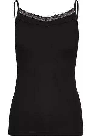 Femilet Basic Lace Caraco Tops T-shirts & Tops Sleeveless Black