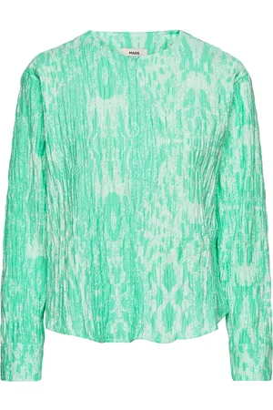 Mads Norgaard Chakra Fleur Shirt Aop Tops Shirts Long-sleeved Green