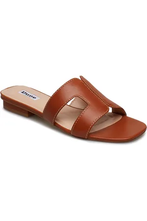 Dune Loupe Flade Sandaler Brown