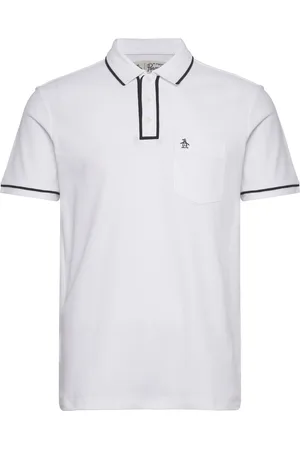 Original Penguin Earl Org Piq Sticker Tops Polos Short-sleeved White