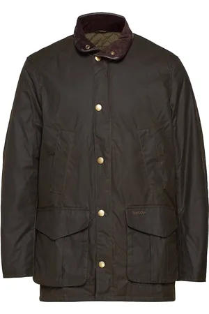 Barbour Hereford Wax Olive Designers Jackets Parkas Brown