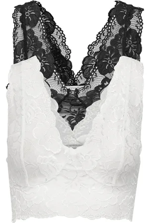 Cream Glazecr Top 2 Pack Lingerie Bras & Tops Soft Bras Bralette White