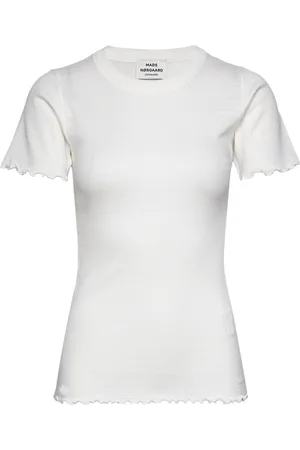 Mads Norgaard Pointella Trixa Tee Tops T-shirts & Tops Short-sleeved White