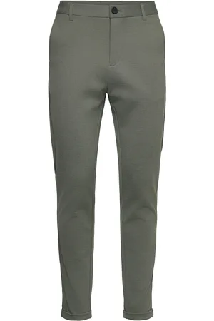 Lindbergh Superflex Pant Normal Length Bottoms Trousers Chinos Khaki Green