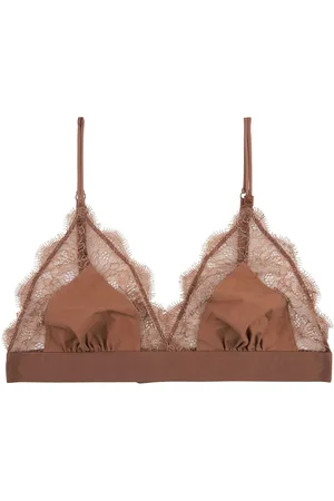 LOVE Stories Love Lace Lingerie Bras & Tops Soft Bras Bralette Brown