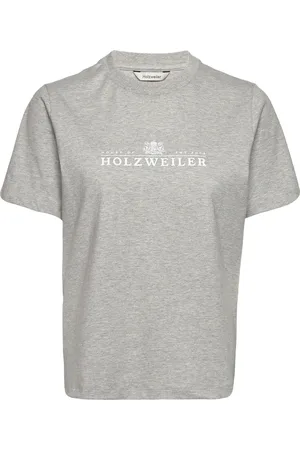 Holzweiler Penny Print Tee Tops T-shirts & Tops Short-sleeved Grey