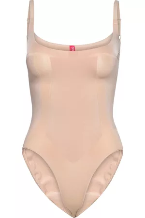 Spanx Sculpt™ Oncore Open-Bust Brief Bodysuit Lingerie Shapewear Tops Beige