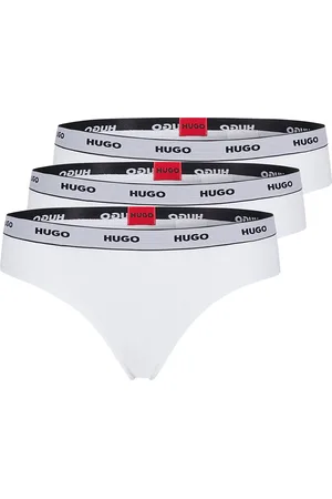 HUGO BOSS Triplet Thong Stripe G-streng Undertøj White