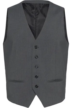 Lindbergh Mens Waistcoat For Suit Habitvest Grey