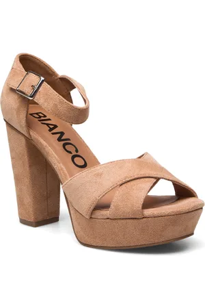Bianco Biacarly Plateau Sandal Sandal Med Hæl Beige