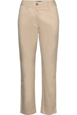 GANT Slim Chinos Bottoms Trousers Chinos Beige