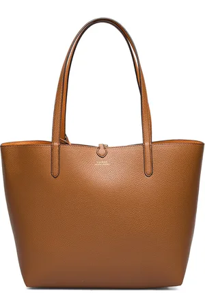 Ralph Lauren Faux-Leather Reversible Tote Bag Shopper Taske Brown