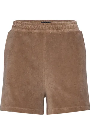 Lexington Andy Organic Cotton Velour Shorts Bottoms Shorts Casual Shorts Beige