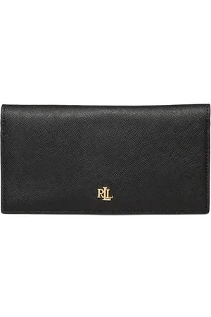 Ralph Lauren Crosshatch Leather Slim Wallet Bags Card Holders & Wallets Wallets Black