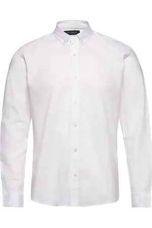Clean Cut Cotton / Linen Shirt L/S Tops Shirts Casual White
