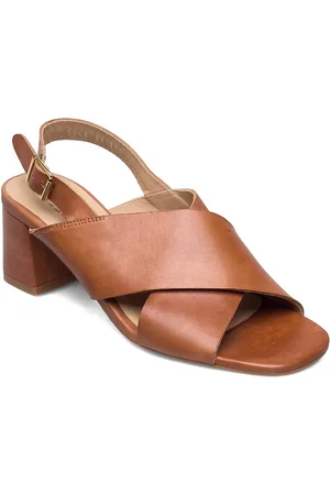 ANGULUS Sandals - Block Heels Sandal Med Hæl Brown