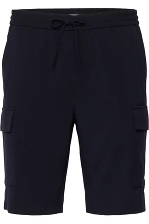 Lindbergh Relaxed Suit Cargo Shorts Bottoms Shorts Cargo Shorts Navy