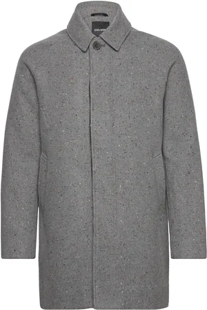 Lyle & Scott Flecked Wool Mac Uldfrakke Frakke Grey