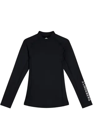 J Lindeberg Asa Soft Compression Top Sport T-shirts & Tops Long-sleeved Black