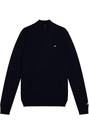 J Lindeberg Kian Knitted Sweater Sport Knitwear Half Zip Jumpers Navy