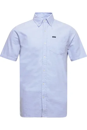 Superdry Vintage Oxford S/S Shirt Tops Shirts Short-sleeved Blue