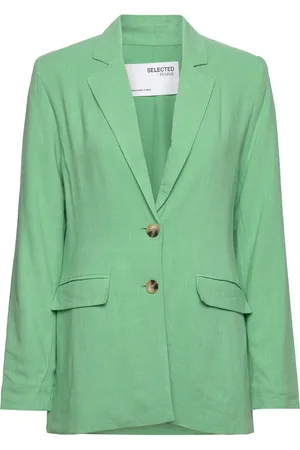 SELECTED Slfviva Ls Blazer Noos Blazers Single Breasted Blazers Green