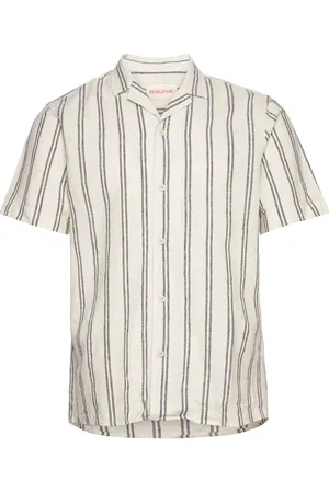 Revolution Short-Sleeved Cuban Shirt Tops Shirts Short-sleeved Navy