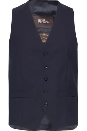Oscar Jacobson Carlo Waistcoat Designers Waistcoats Navy