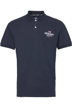 SEBAGO Classic Pique Tops Polos Short-sleeved Navy