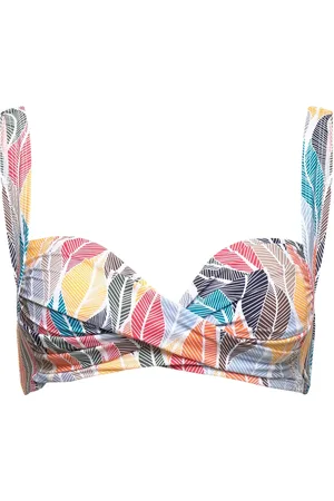 Panos Emporio Pe Leaves Medea Top Swimwear Bikinis Bikini Tops Wired Bikinitops Multi/patterned